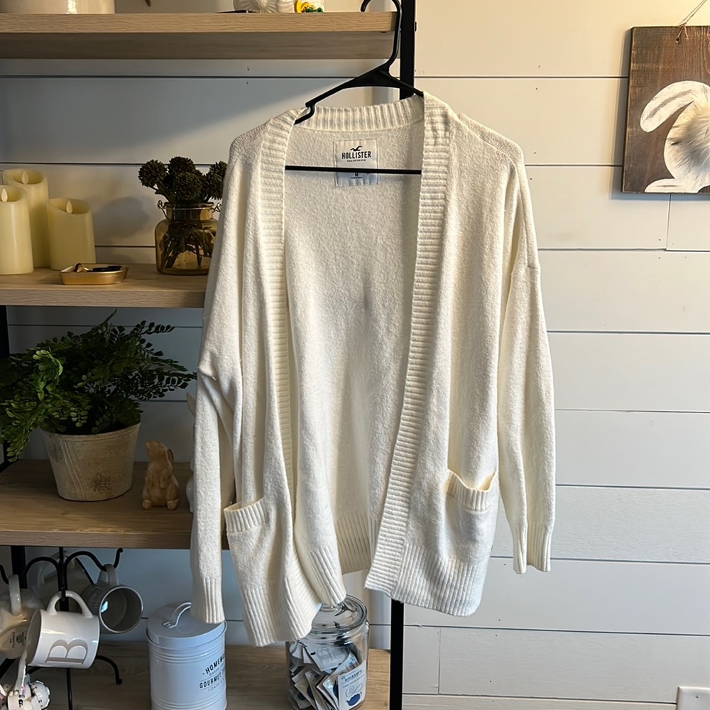 White cardigan